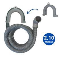 Mangueira De Máquina De Lavar Saída De Água 2,10 Metros Com Suporte Mangueira De Máquina De Lavar Saída De Água 2,10 Metros Com Suporte