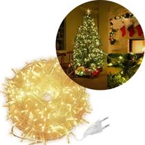 Mangueira De Pisca 320 Led Luzes Lâmpadas Amarelo Natal 3x3m