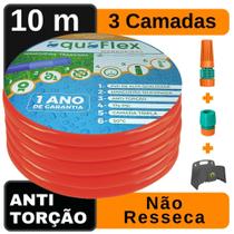 Mangueira de Quintal AquaFlex Antitorção 10 Mts. + Suporte