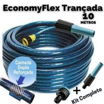 Mangueira de Quintal Azul 10M EconomyFlex - Kit Completo