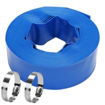 Mangueira de retrolavagem de piscina DERPIPE Lay-Flat 2 x 50 pés de PVC com braçadeiras