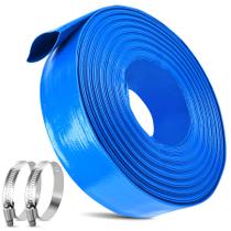 Mangueira de retrolavagem de piscina MYFAMIREA 2 polegadas x 9,2 m com 2 braçadeiras azuis
