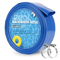 Mangueira de retrolavagem de piscina NEAGLORY 2 x 15 m com braçadeira de PVC reforçado