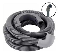 Mangueira De Saida De Agua 2 Metros para Maquina De Lavar Acompanha Curva Tanque, Boca 28mm, Brastemp Consul Electrolux Midea