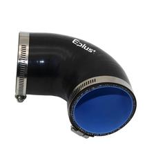 Mangueira De Silicone Preta Com Conector De 90 Graus Para Intercooler De Carro Com Clipes