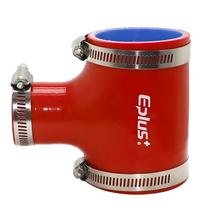 Mangueira De Silicone Universal Vermelha Com Conector Em T De 3 Vias Para Intercooler De Carro,