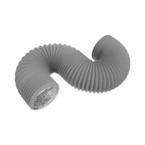 Mangueira De Ventilação Cinza De 4 Polegadas Com 2 Abraçadeiras De Aço Inoxidável, Proteção