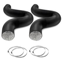Mangueira de ventilação do secador HealSmart, folha de alumínio flexível, PVC, 8 polegadas Mangueira de ventilação do secador HealSmart, folha de alumínio flexível, PVC, 8 polegadas