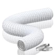 Mangueira de ventilação do secador Hon & Guan, PVC flexível de 3 polegadas e 16 pés, branca