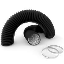 Mangueira de ventilação do secador iPower, duto de alumínio de 4 polegadas e 8 pés, preto