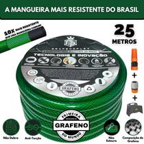 Mangueira Doméstica 25Mt + Suporte - GrafenoFlex Verde