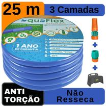 Mangueira Doméstica AntiTorção 25M AquaFlex + Suporte