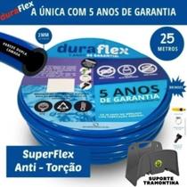 Mangueira Doméstica Azul 25 Metro + Suporte Tramontina - Duraflex