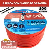 Mangueira Doméstica DuraFlex Laranja Chata 100Mts