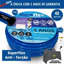Mangueira Doméstica Siliconada Azul 40 Metro + Suporte DuraFlex