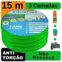 Mangueira Doméstica Trançada 15 M + Suporte AquaFlex Mangueira Doméstica Trançada 15 M + Suporte AquaFlex