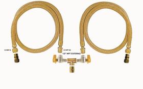 mangueira dupla gás 1,2 mt embutir forno cooktop válvula 90º mangueira dupla gás 1,2 mt embutir forno cooktop válvula 90º