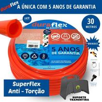 Mangueira DuraFlex Laranja 30m + Suporte - PVC 1000% Virgem