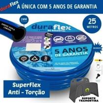 Mangueira DuraFlex ul 25m + Suporte Fixo - PVC Siliconado