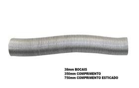 Mangueira Duto Ar Tubo Alumínio Adaptação 38mmX350mmX750mm