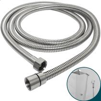 Mangueira Engate Flexível 1 Metro E 80cm Inox 304 Femea X Femea Rabicho 1/2 Para Chuveiro Ducha Higiênica Chuveirinho Banheiro Lavatório Salão Beleza