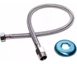 Mangueira Engate Flexível Aço Inox 60 Cm 1/2 Entrada Mangueira Engate Flexível Aço Inox 60 Cm 1/2 Entrada