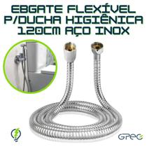 Mangueira Engate Flexível Cromado Para Ducha Higiênica 120cm