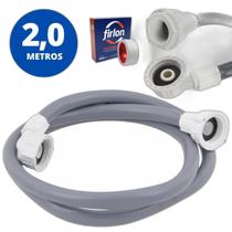 Mangueira Entrada Água Máquina Lavar Universal 2M Metros