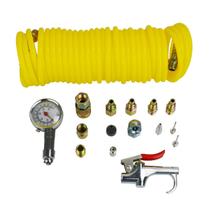 Mangueira Espiral Ar Comprimido 8mts C/ Manômetro - Lupus