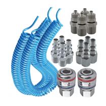 Mangueira Espiral Pu 8mm X 3 Mts Kit Engate Rápido Ar Mangueira Espiral Pu 8mm X 3 Mts Kit Engate Rápido Ar