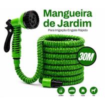 Mangueira Expansível 30m Fácil de Transportar com Pistola Multifuncional