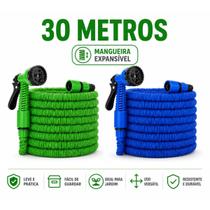 Mangueira Expansível 30m para Uso Externo com Pistola Verde e Preta