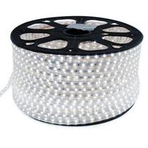 Mangueira Fita LED Branco Frio 100 Metros Achatada Efeito Natal 220V IP66 Externa + 4 Conectores