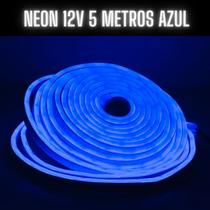 Mangueira Fita LED Neon Flex 12V Azul 5 Metros IP67 - LED Force