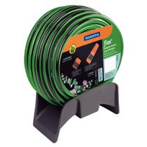 Mangueira Flex para Jardim Tramontina Verde com Faixa Preta em PVC 4 Camadas 20 m com Engate Rosquea