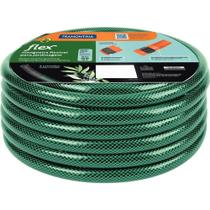 Mangueira Flex Tramontina 15 M 1/2 12,7 Mm Verde Com Esguicho Regulável Para Jardinagem Mangueira Flex Tramontina 15 M 1/2 12,7 Mm Verde Com Esguicho Regulável Para Jardinagem