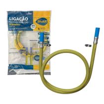 Mangueira Flexível Blukit Economy 3/8" x 3/8" para Gás de 80 cm - 182528 Mangueira Flexível Blukit Economy 3/8" x 3/8" para Gás de 80 cm - 182528