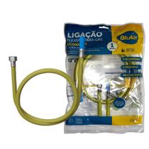 Mangueira Flexível Blukit Economy Rosca Fêmea 1/2" x 3/8" Espigão para Gás de 100 cm - 182537