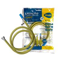 Mangueira Flexível Blukit Economy Rosca Fêmea 1/2" x 3/8" Espigão para Gás de 150 cm - 182539