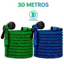 Mangueira Flexível Expansível 30M Alta Pressão com Pistola Multi Jatos Lava Carro Jardim Resistente
