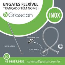 Mangueira Flexível Trançado Aço Inox 60 cm C/Niple