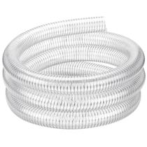 Mangueira flexível ZY-HoseTube 1,5 cm ID - Tubo de vinil reforçado com fio de aço espiral de PVC transparente de 7,6 m Mangueira flexível ZY-HoseTube 1,5 cm ID - Tubo de vinil reforçado com fio de aço espiral de PVC transparente de 7,6 m