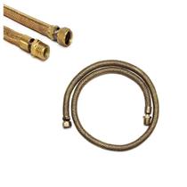 Mangueira Fogao Forno Cooktop a Gas Encanado Tubo 1.20 Metros Flexivel Metalico de Latao e Cobre Haenke PF0120