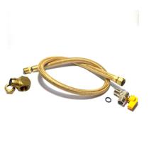 Mangueira Gás Encanado 1,20m + Adaptador P/ Cooktop Válvula