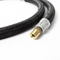 Mangueira Gás Pig Tail 1m Reforçada Borracha Trançada Metal Segura Anti Vazamento Conexão Fogão 1/8 X 7/16 Durável