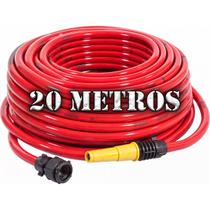 Mangueira Jardim 20m Reforçada Anti-Dobra Resistente c/ Conector e Esguicho Completa Nove54