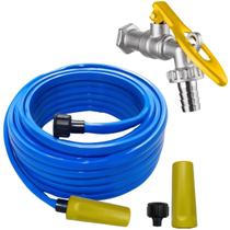 Mangueira Jardim 25M Chata + Torneira Com Porta Cadeado 1/2