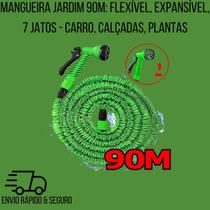 Mangueira Jardim 90m: Flexível, Expansível, 7 Jatos - Carro, Calçadas, Plantas
