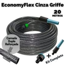 Mangueira Jardim Trançada EconomyFlex Cinza Griffe 20 Mts DuraFlex