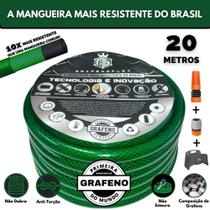 Mangueira Jardim Ultra Resistente 20Mt + Suporte - GrafenoFlex Verde